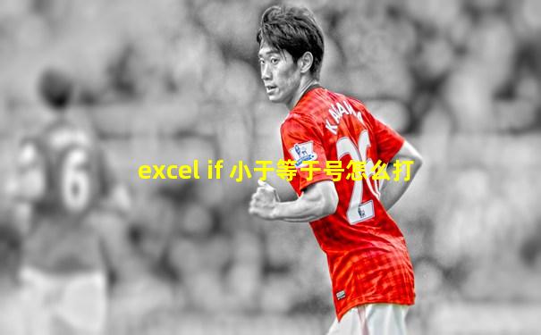 excel if 小于等于号怎么打